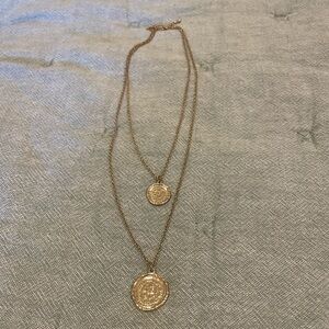 Amber Sceats Double Coin Necklace